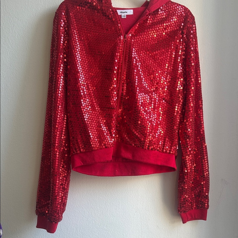 Red Sequin Kids Jacket